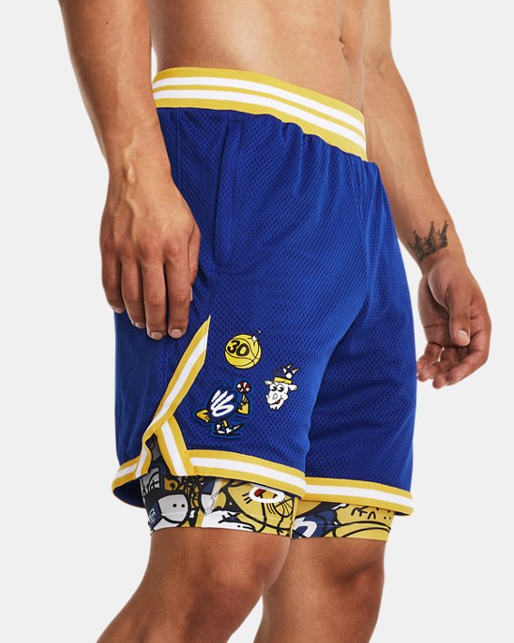 Shorts de malla Curry para hombre, Blue, pdpMainDesktop image number 0